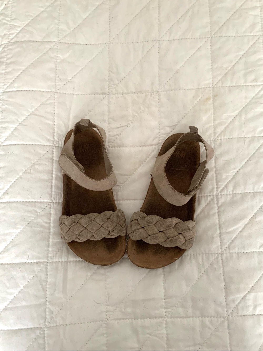 H&M Beige Braided Strap Kids Sandals